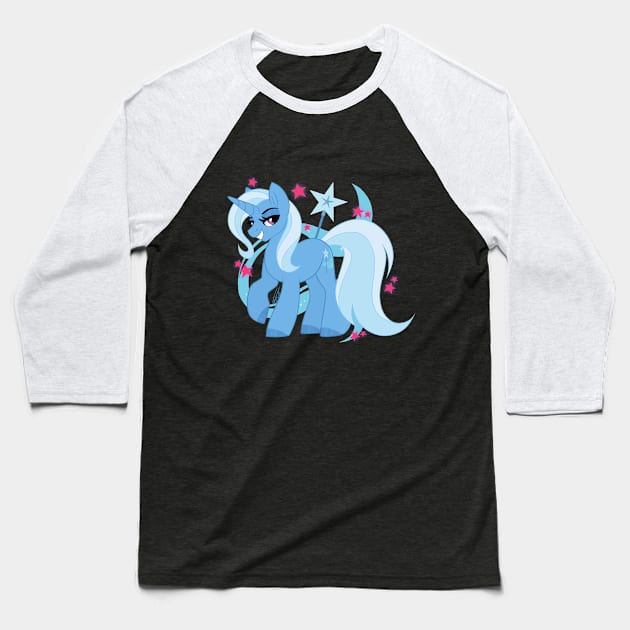 Magical Trixie Lulamoon Baseball T-Shirt by Marie Oliver